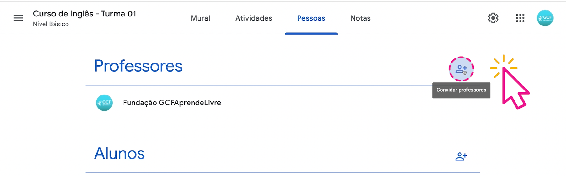 como adicionar um professor auxiliar no google sala de aula - parte2